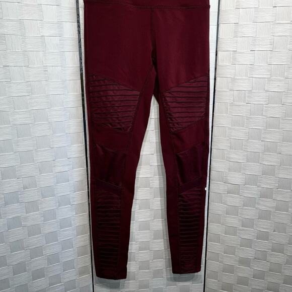 ALO Yoga Burgundy Moto Leggings - Picture 10 of 14